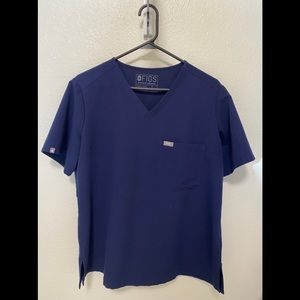 Figs Catarina one-pocket scrub top, navy